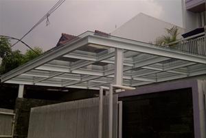 cara pemasangan atap  polycarbonate Canopy Kaca 